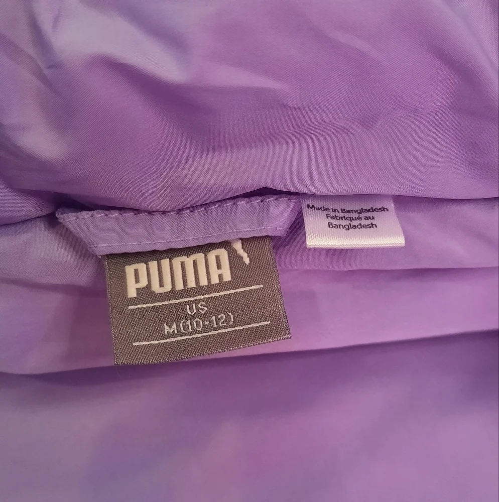 Lavendar Puma Puffer Vest Girls
